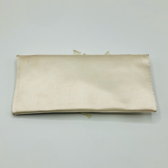 Vintage Satin Clutch with Flower Detail and Chain - Picture 4 of 8